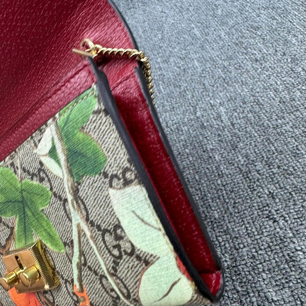 100% Authentic GUCCI Padlock Brown Canvas Shoulder Bag - Picture 9 of 14